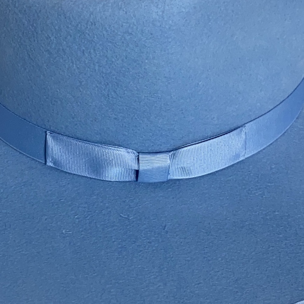Lack of Color Capri Rancher Blue Stiffened Wool Ribbon Detail Fedora UPF 50+ - Picture 9 of 11
